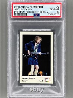 2019 Andra Filmserier #6 Angus Young Premium ROCK SHOT Serie Y PSA 10 Pop 1 Mus