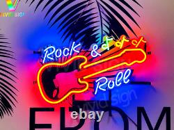 20x14 Rock & Roll Music Notes Lamp Light Neon Sign With HD Vivid Printing L