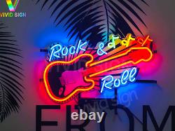 20x14 Rock & Roll Music Notes Lamp Light Neon Sign With HD Vivid Printing L