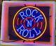 24x24 Rock N Roll Music Neon Sign Lamp Light Visual Handmade Decor Beer L