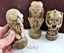 4 Bust Heavy Metal Rock Collection Motorhead Lemmy Snagglethoot Megadeth Sabbath