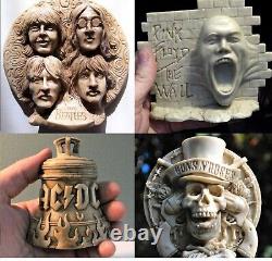 4 Bust Heavy Metal Rock Collection Motorhead Lemmy Snagglethoot Megadeth Sabbath