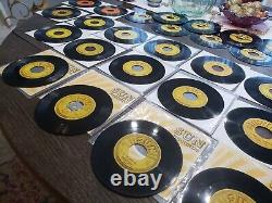 45 Rpm SUN Lot Record Collection, CARL PERKINS, JOHNNY CASH, JERRY, BUDDY Holly