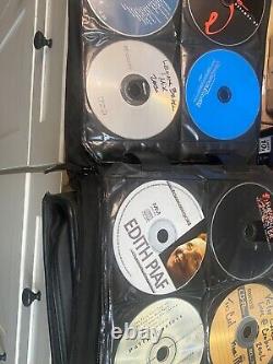 450 Music CD's In Binder WithO Cases, Rock, Soundtracks