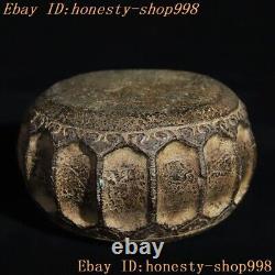 5.2 Collect China dynasty Bluestone carve Musical Instruments Stone Drum statue