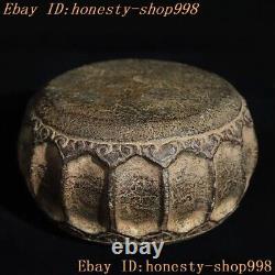 5.2 Collect China dynasty Bluestone carve Musical Instruments Stone Drum statue