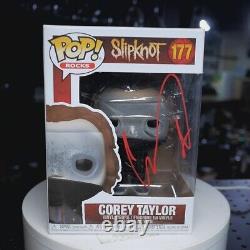 Autographed Funko Pop Corey Taylor #177 Rocks Slipknot with Protector