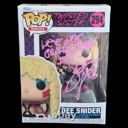 Autographed Rare Twisted Sister Dee Snider Funko Pop #294 w Inscription JSA COA