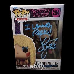 Autographed Rare Twisted Sister Dee Snider Funko Pop #294 w Inscription JSA COA