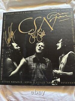 Crosby, Stills and Nash definitive 4 CD collection, color booklet, SIGNED