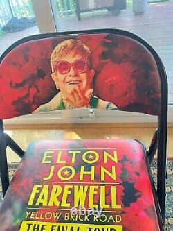 ELTON JOHN VIP Folding Chair Farewell Yellow Brick Road Tour RARE COLLECTIBLE