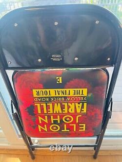 ELTON JOHN VIP Folding Chair Farewell Yellow Brick Road Tour RARE COLLECTIBLE