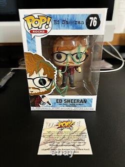 Ed Sheeran SIGNED Funko POP Rocks #76 Music Vinyl Figure withCOA