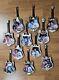 Elvis Presley Entertainer Of The Century Guitar Shape Collector Plates 11 Pc