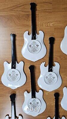 Elvis Presley Entertainer of the Century Guitar Shape Collector Plates 11 Pc