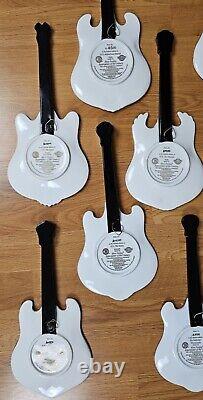 Elvis Presley Entertainer of the Century Guitar Shape Collector Plates 11 Pc