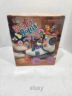 Enesco Rockin & Rollin Deluxe Action Musical Plays Rock Around The Clock RARE