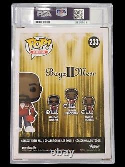 FUNKO BOYZ II MEN WANYA, NATHAN Morris SHAWN Stockman Signed PSA Encapsulated