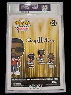 FUNKO BOYZ II MEN WANYA, NATHAN Morris SHAWN Stockman Signed PSA Encapsulated