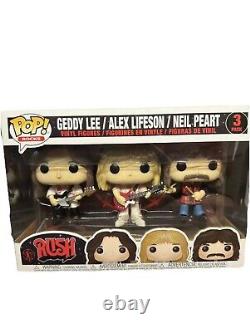 Funko Pop Rock RUSH Vinyl Figures. 3 Pack Geddy Lee, Alex Lifeson, Neil Peart