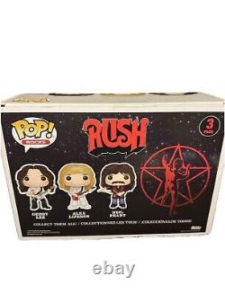 Funko Pop Rock RUSH Vinyl Figures. 3 Pack Geddy Lee, Alex Lifeson, Neil Peart