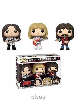 Funko Pop Rock RUSH Vinyl Figures. 3 Pack Geddy Lee, Alex Lifeson, Neil Peart