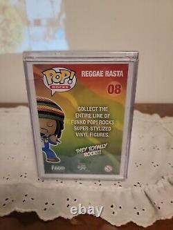 Funko Pop! Rocks #08 Reggae Rasta Bob Marley Vaulted Vintage W Pop Armor