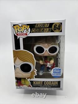 Funko Pop'Rocks' KURT COBAIN withSUNGLASSES Figure #64 Funko Shop Exclusive S9