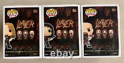 Funko Pop Rocks Slayer Band Set of 3 Jeff Hanneman Tom Araya Kerry King