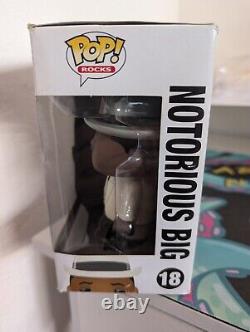 Funko Pop Rocks The Notorious B. I. G #18 Biggie Smalls AUTHENTIC