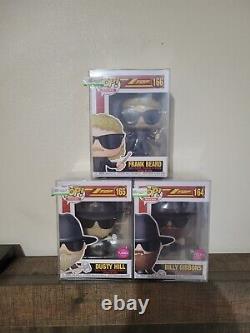 Funko Pop! Rocks ZZTop Set Billy-Frank-Dusty With Pop! Protectors