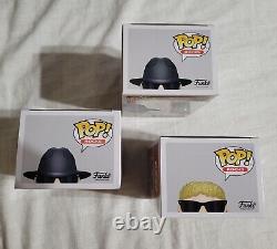 Funko Pop! Rocks ZZTop Set Billy-Frank-Dusty With Pop! Protectors