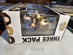 Funko Pop Rush 3 Pack Geddy Lee / Alex Lifeson / Neil Peart Vaulted HTF NICE