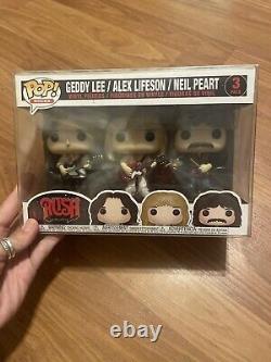 Funko Pop rocks RUSH Figure 3-pack PREOWNED- Never Opened IN PROTECTIVE SLEEVE