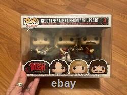 Funko Pop rocks RUSH Figure 3-pack PREOWNED- Never Opened IN PROTECTIVE SLEEVE