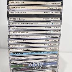 HUGE David Bowie CD Big Collection of 22 Near Mint / VG Discs RYKODISC Columbia