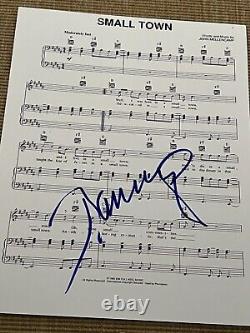 John Mellencamp Signed Autograph Sheet Music Small Town Rock Bas Coa Auto D