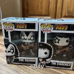 KISS Collectibles 2011 Funko Pop Rocks Series 1 Vinyl Figures Set of 4 HTF