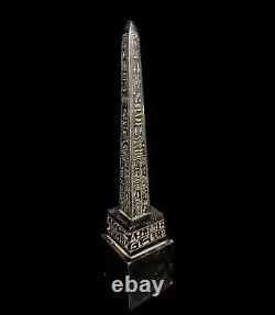 Large Heavy Egyptian Hand made Obelisk with Handmade Egyptian Inscriptions