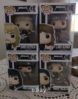 Metallica Funko Pop Rocks Set of 4 #57 #58 #59 #60 in Protectors FREE SHIPPING