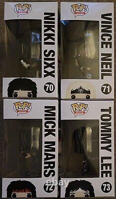 Motley Crue Lot Funko Pop Rocks 2018 Rare Vaulted Nikki, Vince, Mick, & Tommy