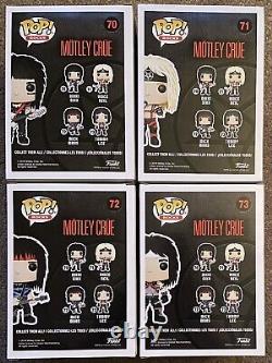 Motley Crue Lot Funko Pop Rocks 2018 Rare Vaulted Nikki, Vince, Mick, & Tommy