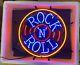 New Rock N Roll Music 20x16 Neon Light Lamp Sign Real Glass Handmade Glass