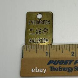 RARE Vintage Brass Evergreen Ballroom 158 Lacey Olympia WA Rock & Roll NW Music