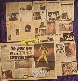 ROCK IN ATHENS 1985 Rare Collection Cuttings/Clippings & more The Cure Clash