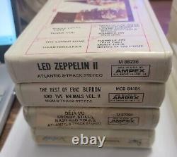 Rare Vintage Rock 8 TRACK TAPE Collection 12 Tapes Led Zeppelin, Rolling Stone