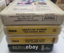 Rare Vintage Rock 8 TRACK TAPE Collection 12 Tapes Led Zeppelin, Rolling Stone