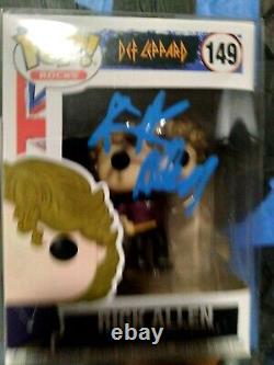 Rick Allen Def Leppard Drummer Signed Funko Pop Vinyl Toy 149 Beckett Bas Cert