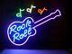 Rock And Roll Music Note Guitar Neon Lamp Sign 17x14 Light Handmade Man Cave