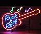 Rock & Roll Guitar Live Music Band 17x14 Neon Light Sign Lamp Gift Wall Decor